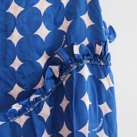 Blue and White Geometric Pattern Dress - Picture 12 of 16